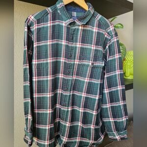 Daniel Cremieux mens button down flannel XL Green plaid